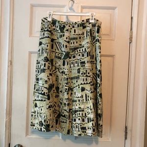 Jones New York Mediterranean print skirt